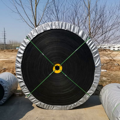 Băng tải Polyester màu đen EP200 Chống mài mòn 600mm